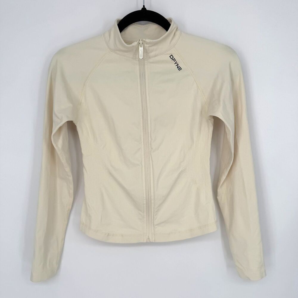 Dfyne Dynamic Zippy Full Zip Jacket Size S Snow White Gym Workout Activewear